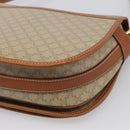 CELINE Macadam Canvas Shoulder Bag PVC Beige Gold Auth ki7009V-12