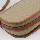 CELINE Macadam Canvas Shoulder Bag PVC Beige Gold Auth ki7009V-13