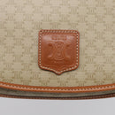 CELINE Macadam Canvas Shoulder Bag PVC Beige Gold Auth ki7009V-14