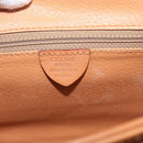 CELINE Macadam Canvas Shoulder Bag PVC Beige Gold Auth ki7009V-15