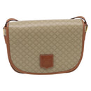 CELINE Macadam Canvas Shoulder Bag PVC Beige Gold Auth ki7009V-2