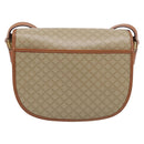 CELINE Macadam Canvas Shoulder Bag PVC Beige Gold Auth ki7009V-3