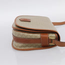 CELINE Macadam Canvas Shoulder Bag PVC Beige Gold Auth ki7009V-5