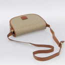 CELINE Macadam Canvas Shoulder Bag PVC Beige Gold Auth ki7009V-7