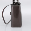 Christian Dior Maris Pearl Tote Bag Patent Leather 2way Gray Silver Auth ki7012A-5