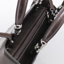 Christian Dior Maris Pearl Tote Bag Patent Leather 2way Gray Silver Auth ki7012A-6