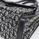 Christian Dior Trotter Canvas Tote Bag Black Silver Auth ki7013M-10