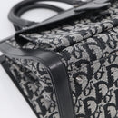 Christian Dior Trotter Canvas Tote Bag Black Silver Auth ki7013M-11