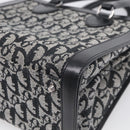 Christian Dior Trotter Canvas Tote Bag Black Silver Auth ki7013M-12