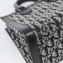 Christian Dior Trotter Canvas Tote Bag Black Silver Auth ki7013M-13