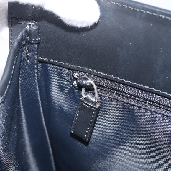 Christian Dior Trotter Canvas Tote Bag Black Silver Auth ki7013M