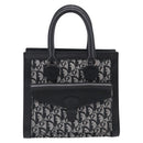 Christian Dior Trotter Canvas Tote Bag Black Silver Auth ki7013M-2