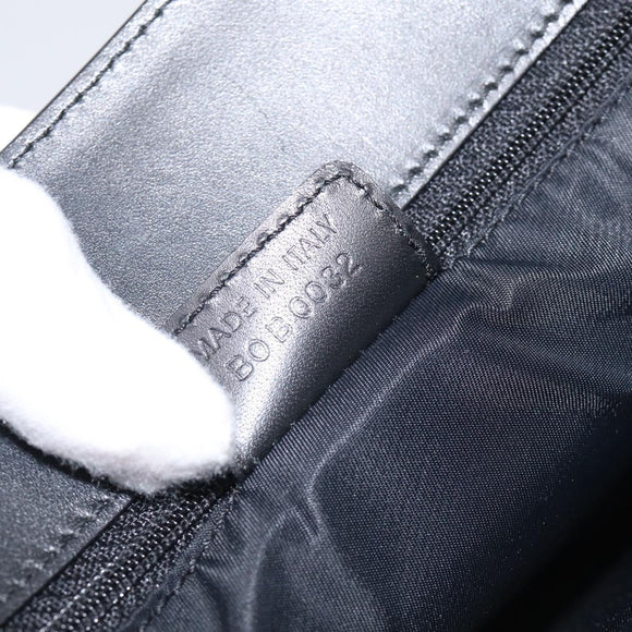Christian Dior Trotter Canvas Tote Bag Black Silver Auth ki7013M