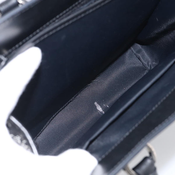 Christian Dior Trotter Canvas Tote Bag Black Silver Auth ki7013M