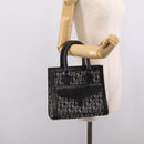 Christian Dior Trotter Canvas Tote Bag Black Silver Auth ki7013M-25