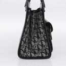 Christian Dior Trotter Canvas Tote Bag Black Silver Auth ki7013M-4