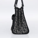 Christian Dior Trotter Canvas Tote Bag Black Silver Auth ki7013M-5