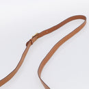 CELINE Macadam Canvas Shoulder Bag PVC Leather Brown Gold Auth ki7015V-8