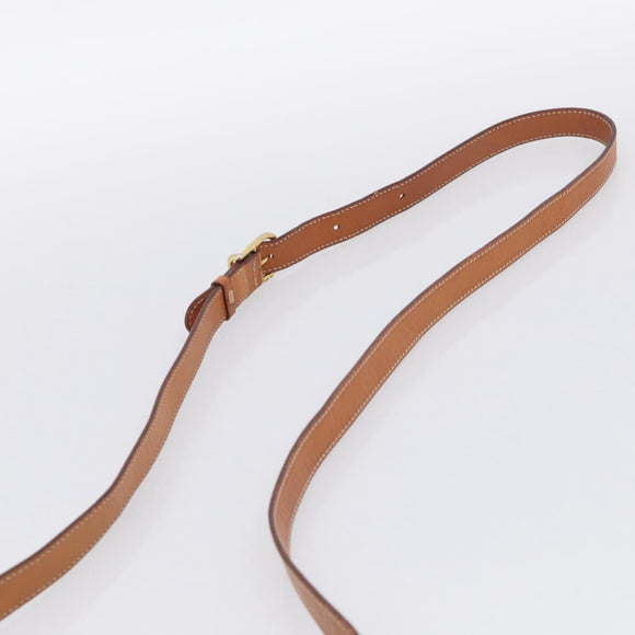 CELINE Macadam Canvas Shoulder Bag PVC Leather Brown Gold Auth ki7015V