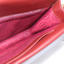 Cartier Shoulder Bag Leather Bordeaux Gold Auth ki7016V-18