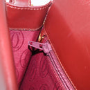 Cartier Shoulder Bag Leather Bordeaux Gold Auth ki7016V-20