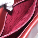 Cartier Shoulder Bag Leather Bordeaux Gold Auth ki7016V-21