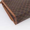CELINE Macadam Canvas Shoulder Bag PVC Leather Brown Gold Auth ki7021A-13