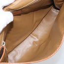 CELINE Macadam Canvas Shoulder Bag PVC Leather Brown Gold Auth ki7021A-17