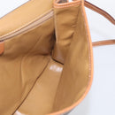 CELINE Macadam Canvas Shoulder Bag PVC Leather Brown Gold Auth ki7021A-18