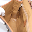 CELINE Macadam Canvas Shoulder Bag PVC Leather Brown Gold Auth ki7021A-19