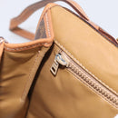 CELINE Macadam Canvas Shoulder Bag PVC Leather Brown Gold Auth ki7021A-20