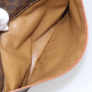 CELINE Macadam Canvas Shoulder Bag PVC Leather Brown Gold Auth ki7021A-23