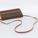CELINE Macadam Canvas Shoulder Bag PVC Leather Brown Gold Auth ki7021A-7