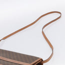 CELINE Macadam Canvas Shoulder Bag PVC Leather Brown Gold Auth ki7021A-8