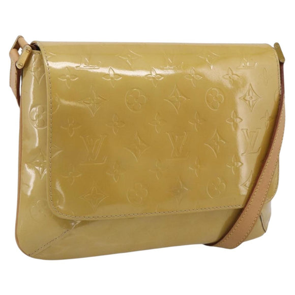 LOUIS VUITTON Monogram Vernis Thompson Street Bag Beige M91301 LV Auth ki7022V