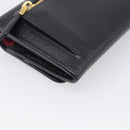 PRADA Wallet Safiano Leather Black Gold Auth ki7023V-11