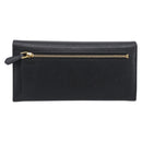 PRADA Wallet Safiano Leather Black Gold Auth ki7023V-3