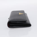 PRADA Wallet Safiano Leather Black Gold Auth ki7023V-4
