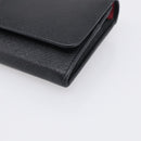 PRADA Wallet Safiano Leather Black Gold Auth ki7023V-8