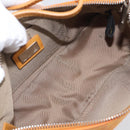 FENDI Zucchino Canvas Pouch Orange Silver Auth ki7024V-17