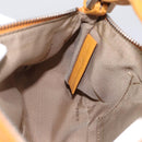 FENDI Zucchino Canvas Pouch Orange Silver Auth ki7024V-19