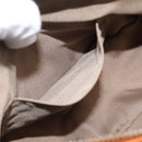 FENDI Zucchino Canvas Pouch Orange Silver Auth ki7024V-20