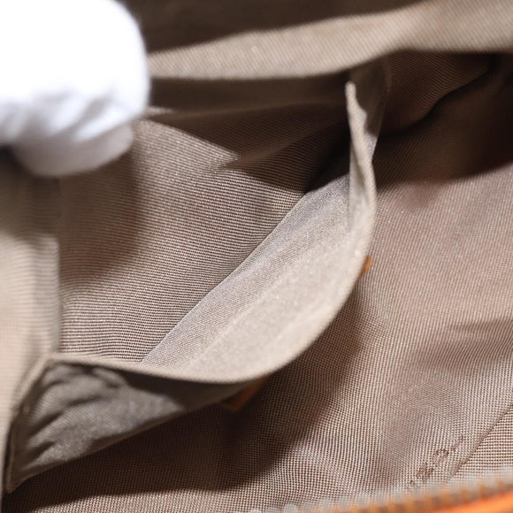 FENDI Zucchino Canvas Pouch Orange Silver Auth ki7024V