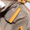 FENDI Zucchino Canvas Pouch Orange Silver Auth ki7024V-21