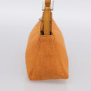 FENDI Zucchino Canvas Pouch Orange Silver Auth ki7024V-5