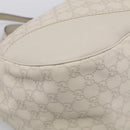 GUCCI GG Canvas Guccissima Shoulder Bag Leather Ivory Gold 203504 Auth ki7025M-11