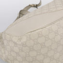 GUCCI GG Canvas Guccissima Shoulder Bag Leather Ivory Gold 203504 Auth ki7025M-13