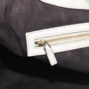 GUCCI GG Canvas Guccissima Shoulder Bag Leather Ivory Gold 203504 Auth ki7025M-18