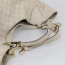 GUCCI GG Canvas Guccissima Shoulder Bag Leather Ivory Gold 203504 Auth ki7025M-7