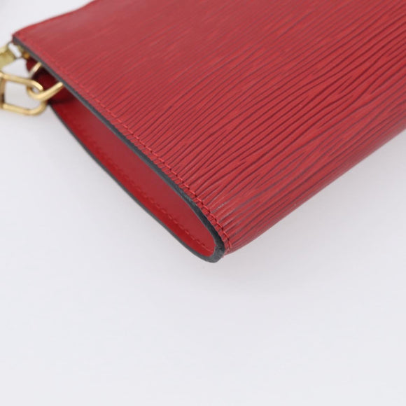 LOUIS VUITTON Epi Pochette Accessoires Pouch Red M52947 LV Auth ki7026A